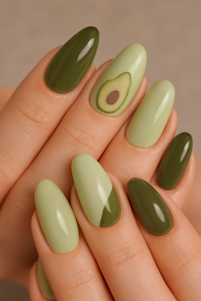 Avocado Love nails