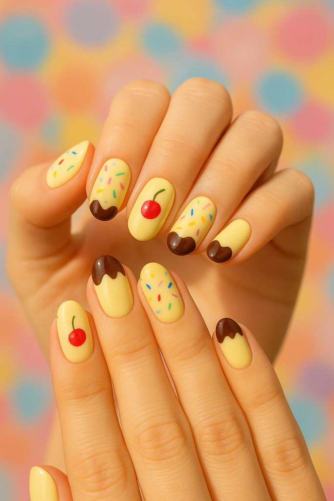 Banana Split Nails