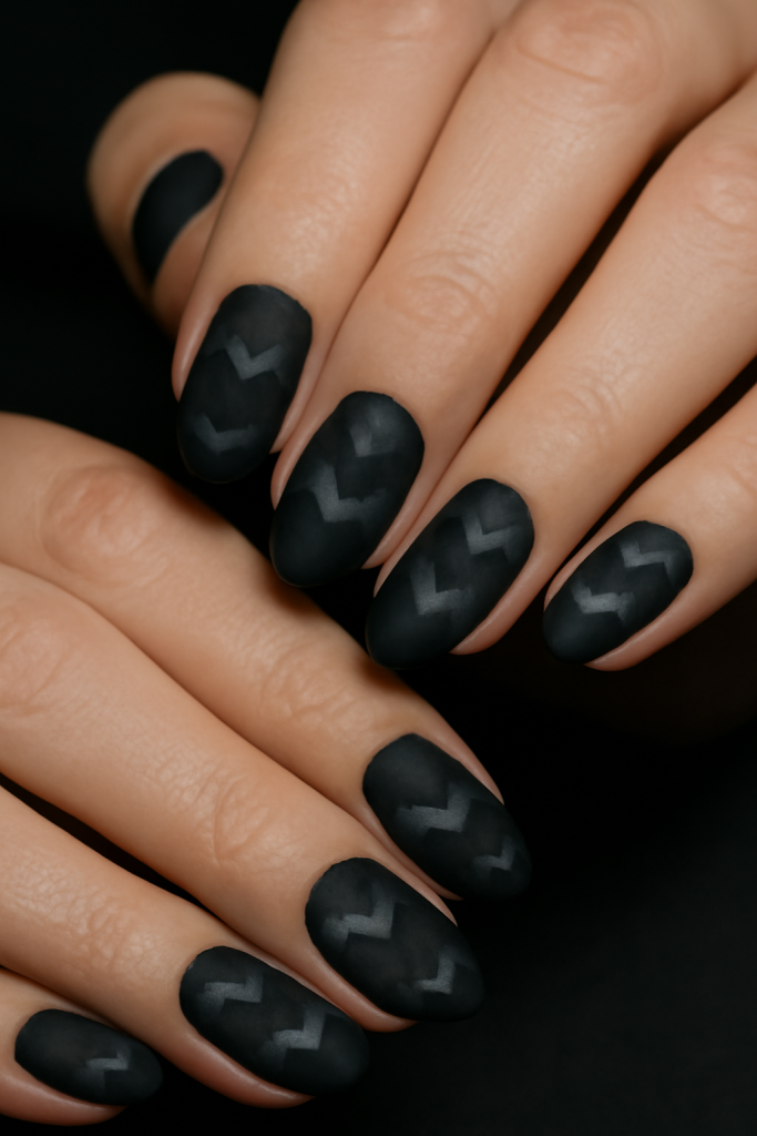 Bat Silhouette Nails