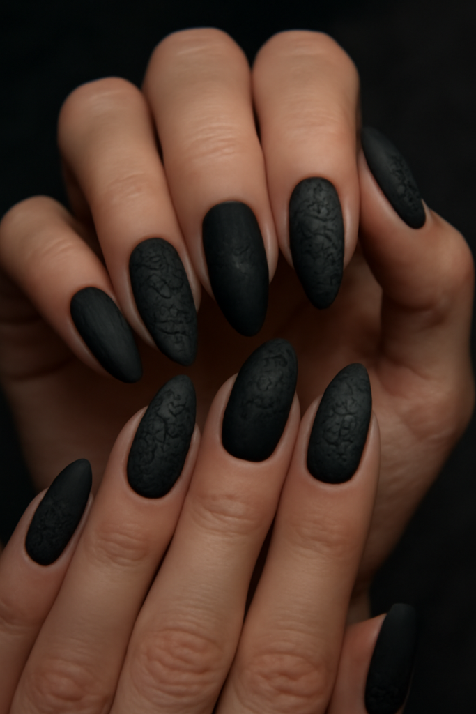 Black Lace Nails