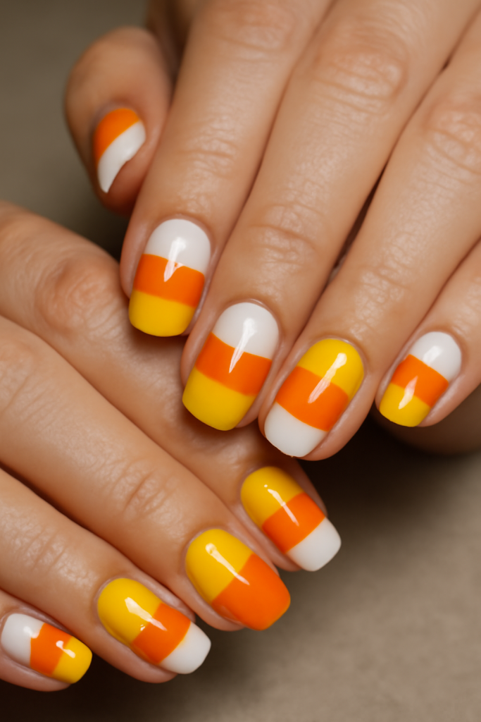 Candy Corn Nails