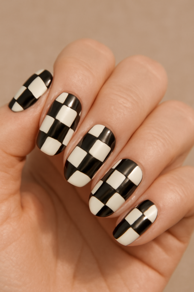 Checkerboard Nails