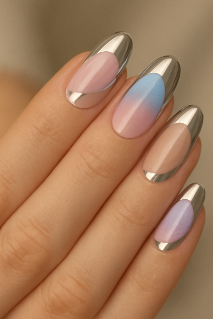 Cotton Candy Chrome with Negative Space