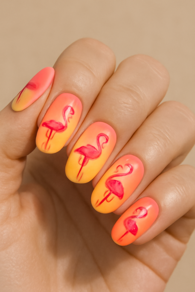 Flamingo Nails