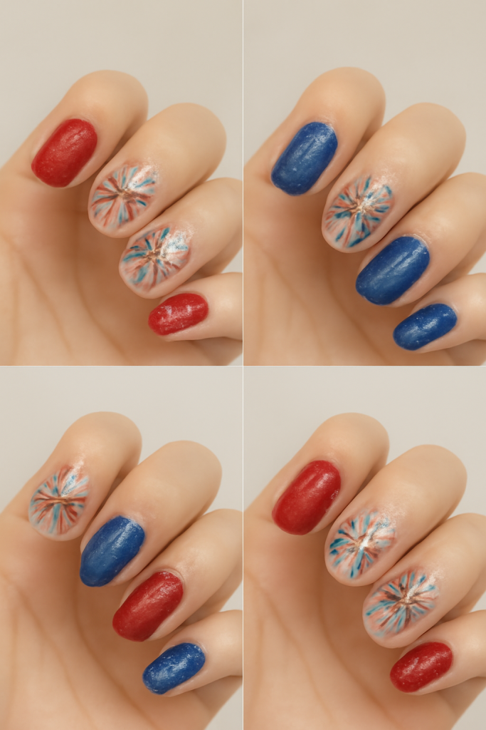 Glitter Firework Nails