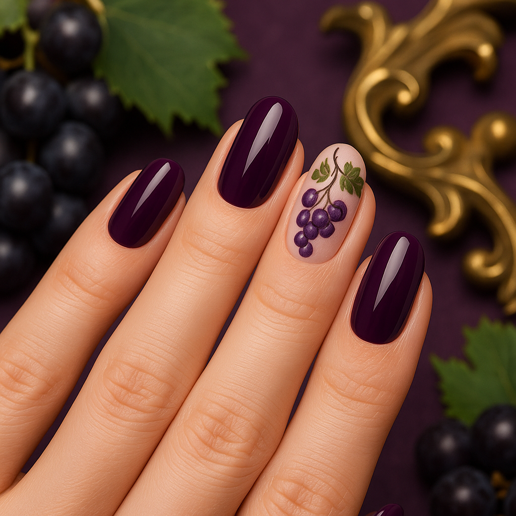 Grape Vine Elegance nails