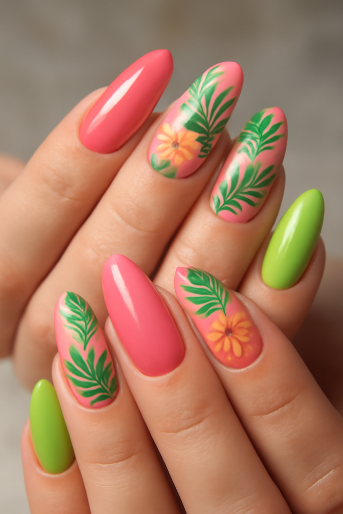 Guava Glam nails