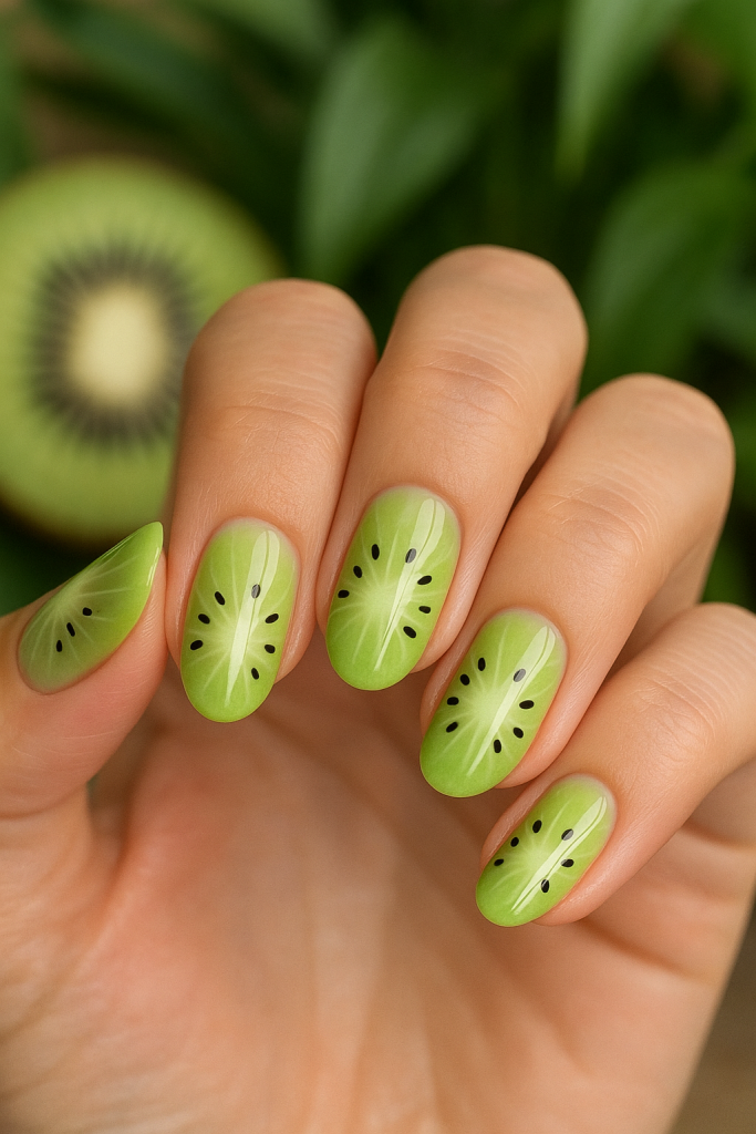 Kiwi Cuties nails
