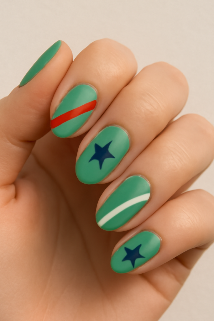 Liberty Statue Green with Patriotic Accents