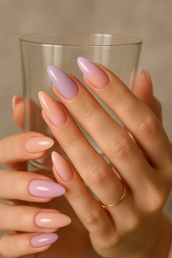 Ombre Fade Almond Nails
