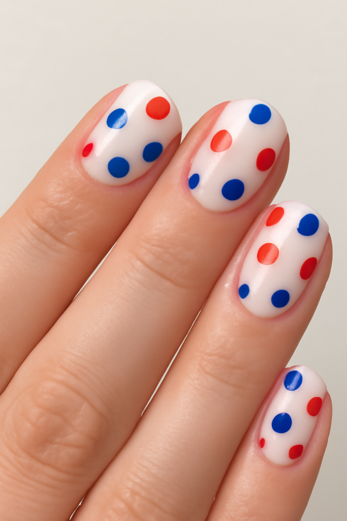 Red and Blue Polka Dots