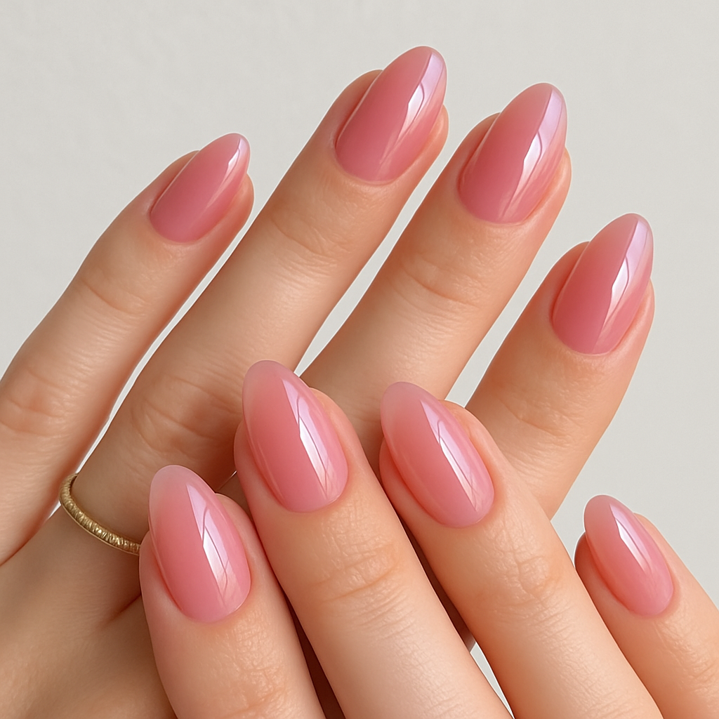 Sheer Pink Jelly Nails