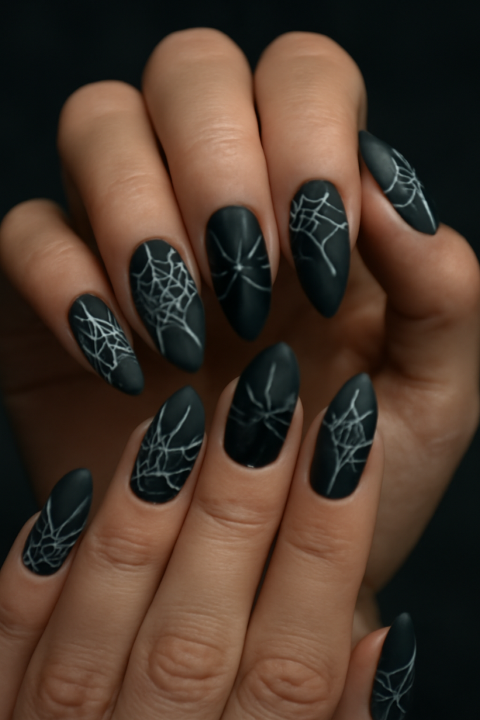 Spider Nails with 3D Effects