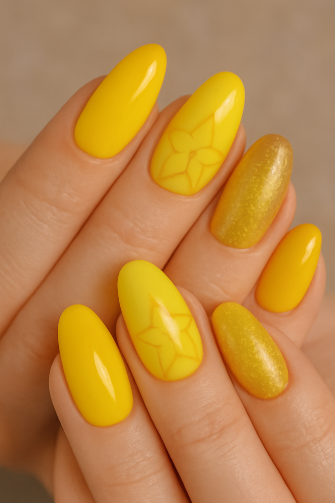 Starfruit Sparkle nails