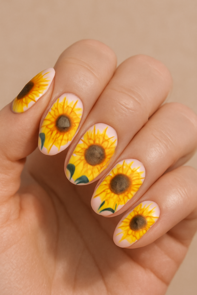 Sunflower Nails