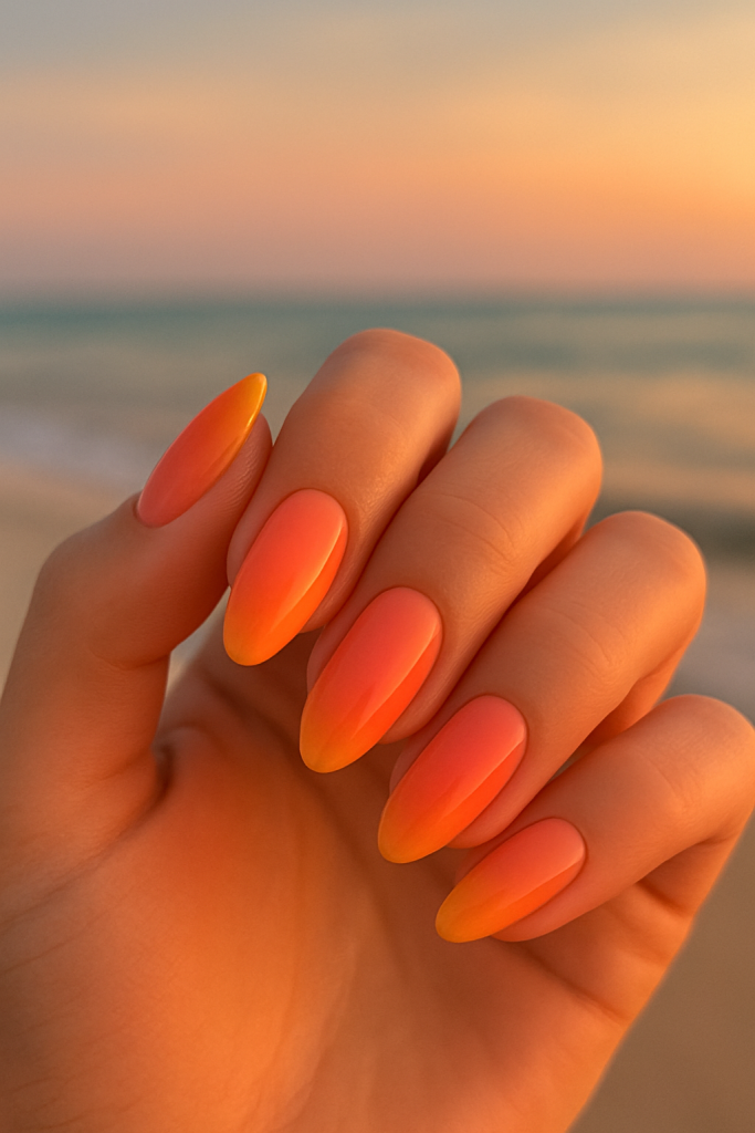 Sunset Ombre Nails