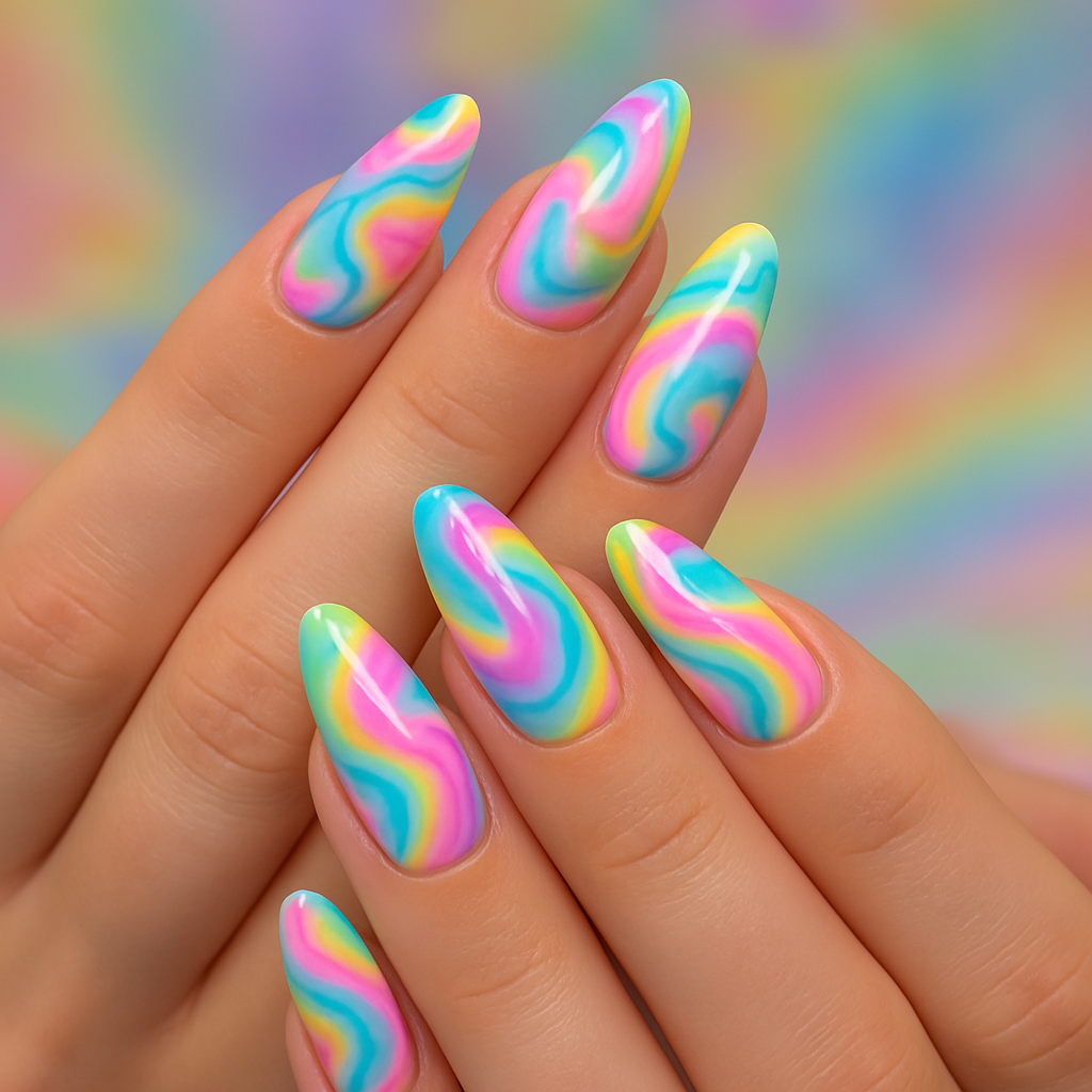 Tie-Dye Nails