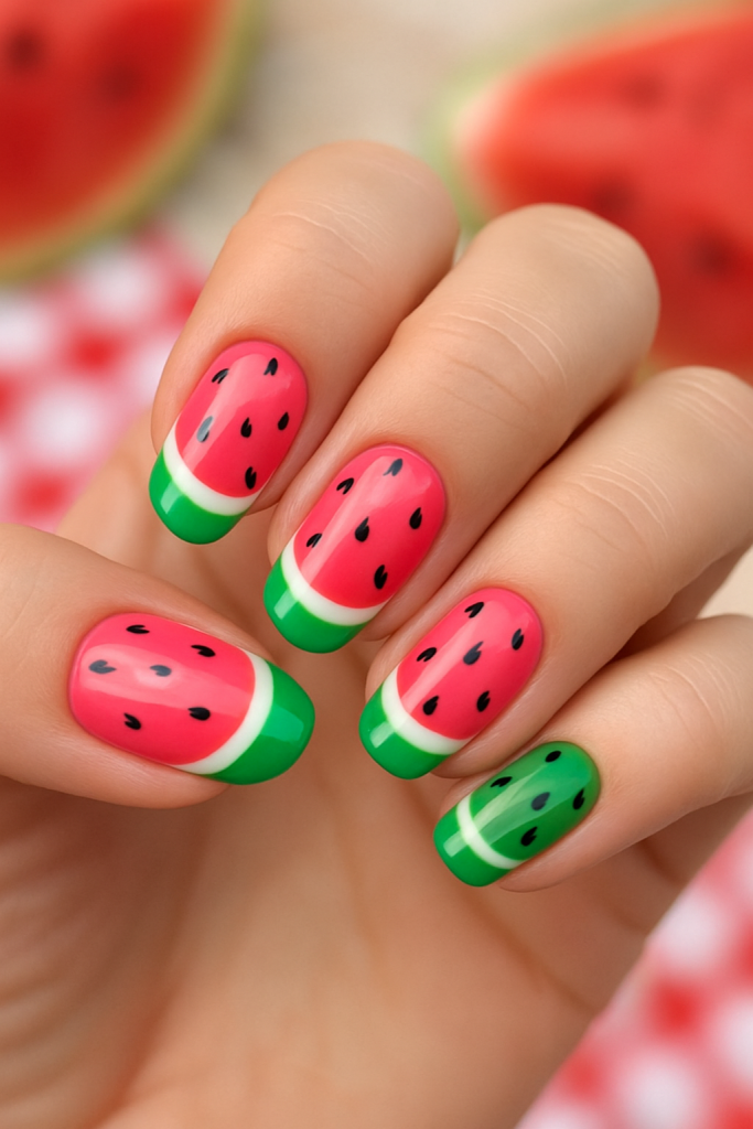 Watermelon Nails