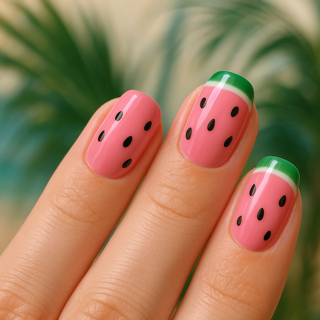Watermelon Slices nails
