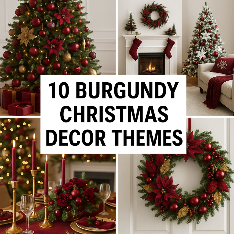10 Burgundy Christmas Decor Themes