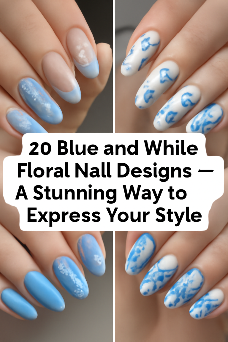 20 Blue and White Floral Nail Designs – A Stunning Way to Express Your Style