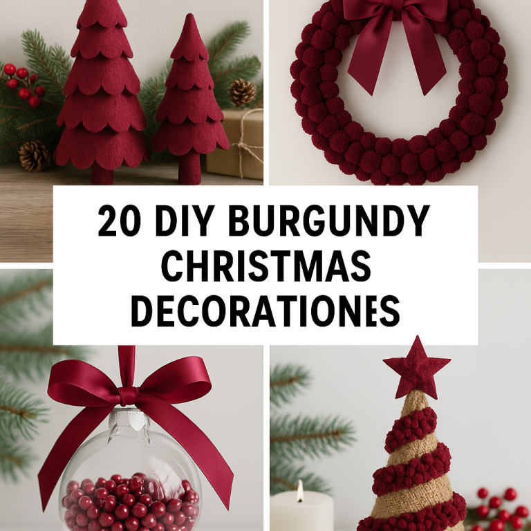 20 DIY Burgundy Christmas Decorations