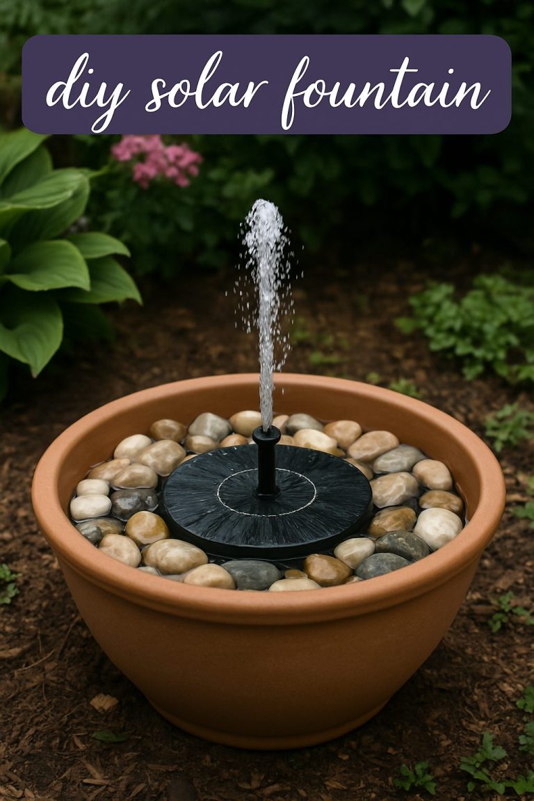 6 steps diy solar fountain