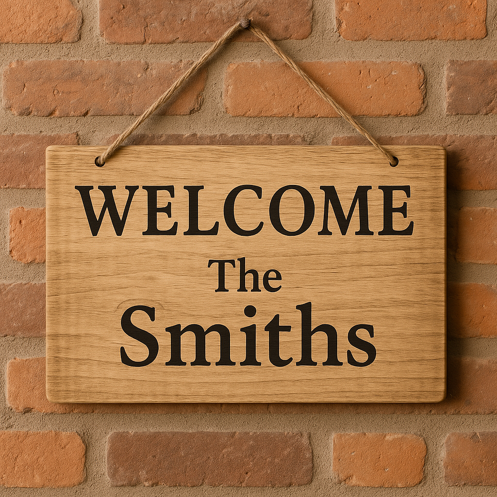 Add a Personalized Nameplate or Welcome Sign
