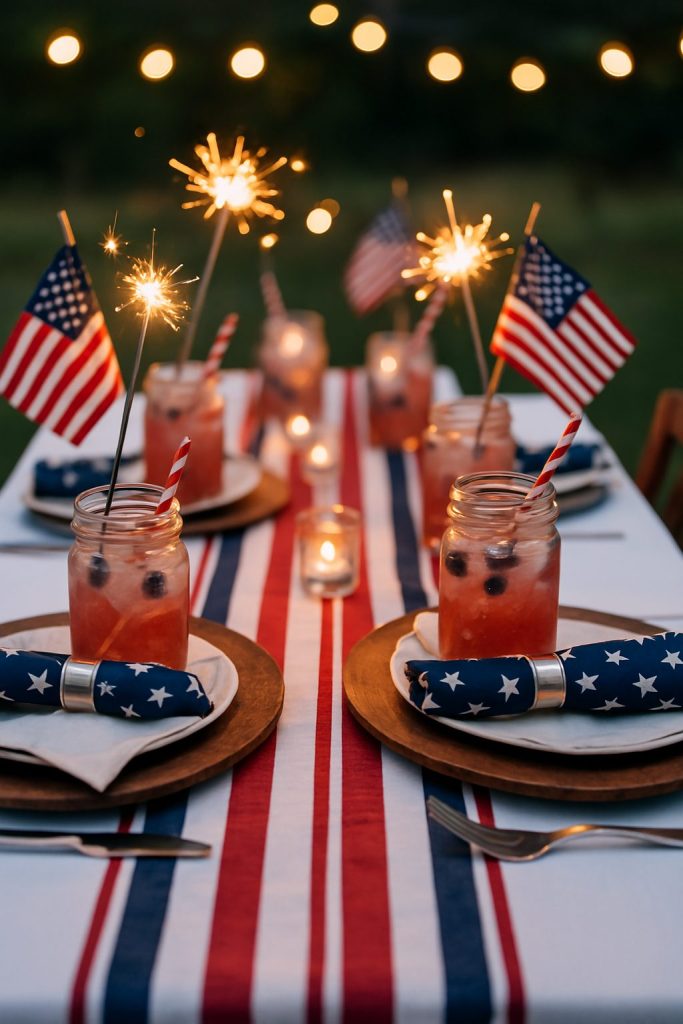 American Flag Table Settings