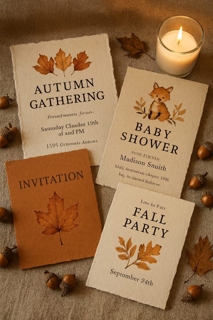 Autumn Invitations That Set the Mood