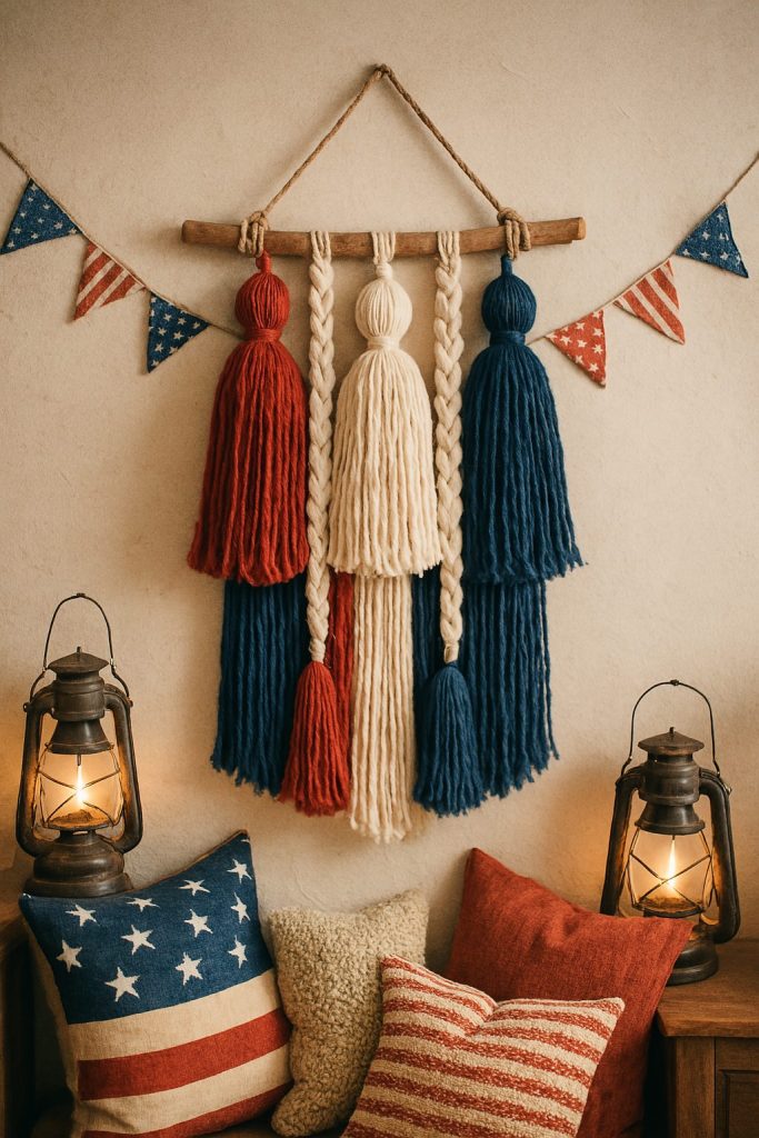 Boho Americana Tassel Wall Hanging