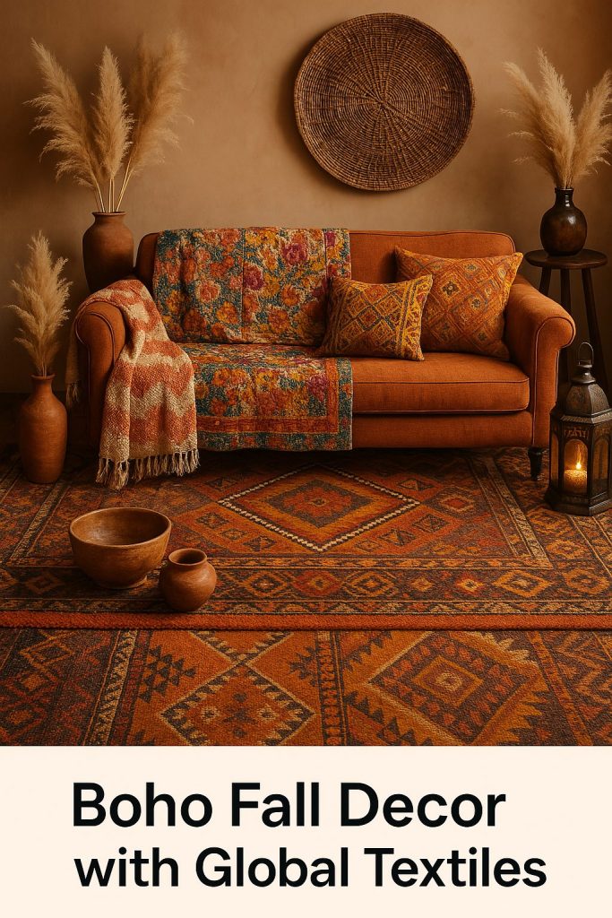 Boho Fall Decor with Global Textiles