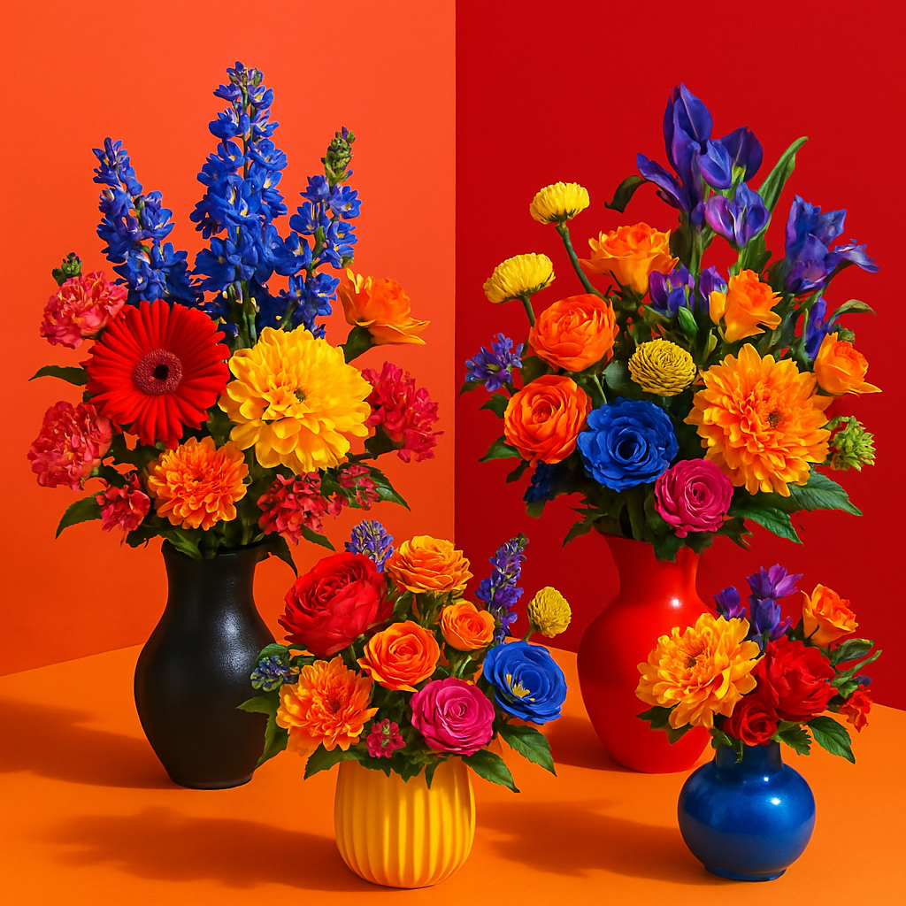 Bold Contrast Bouquets