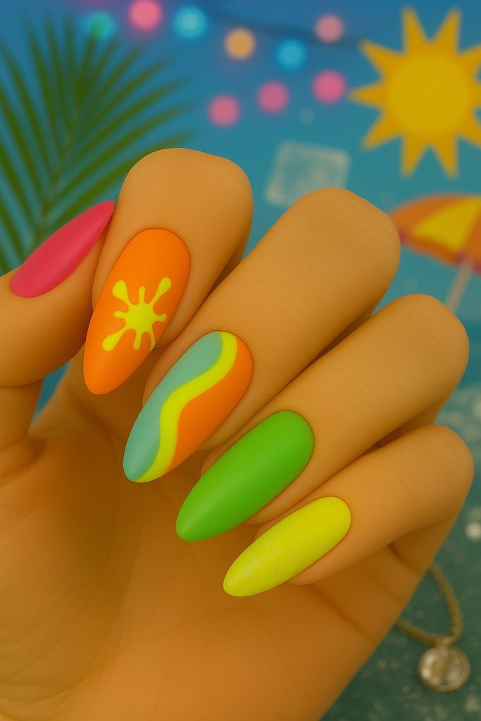 Bright Neon Nails to Celebrate the Energy of Summer