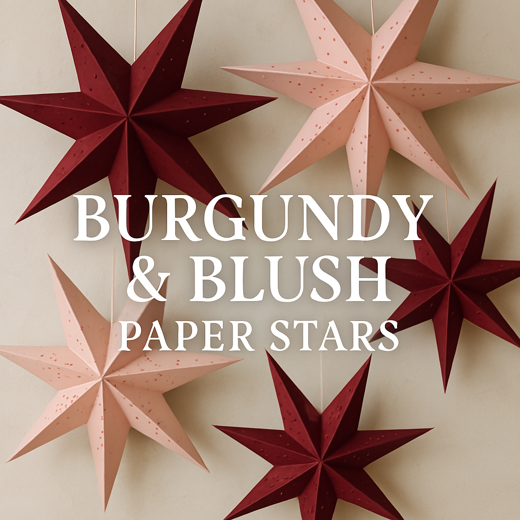 Burgundy & Blush Paper Stars