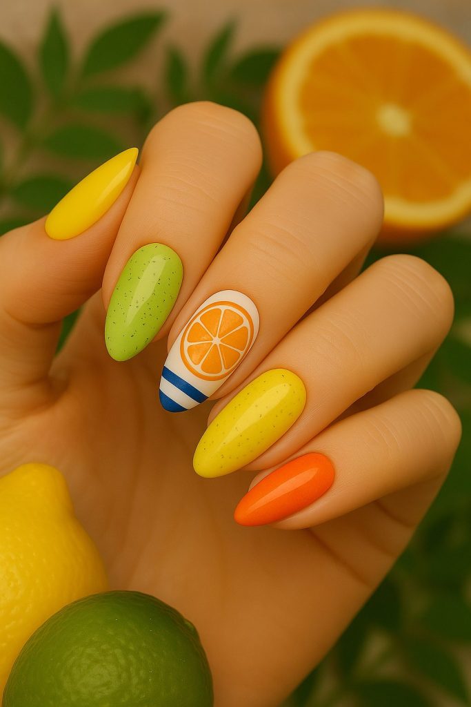 Citrus-Inspired Nails for a Refreshing Look