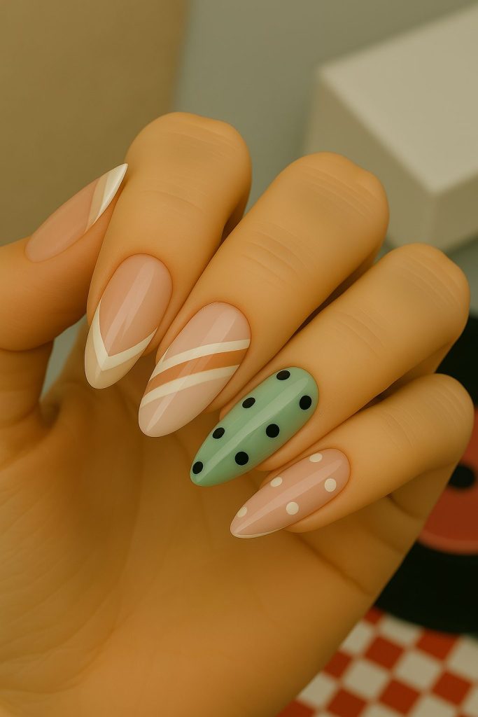 Classic French Manicure with a Twist
