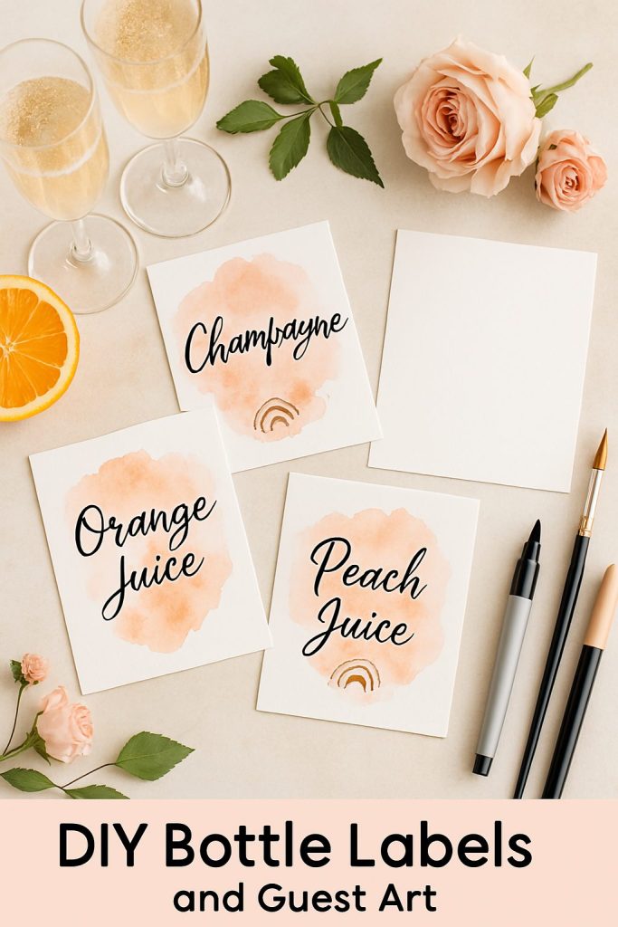 DIY Bottle Labels and Guest Art