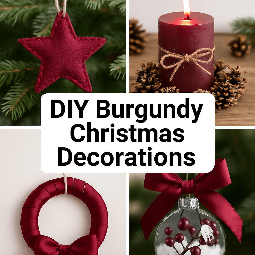  DIY Burgundy Christmas Decorations