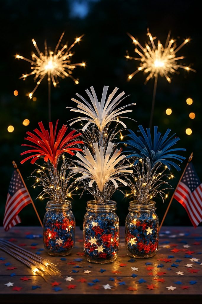 DIY Firework Centerpieces