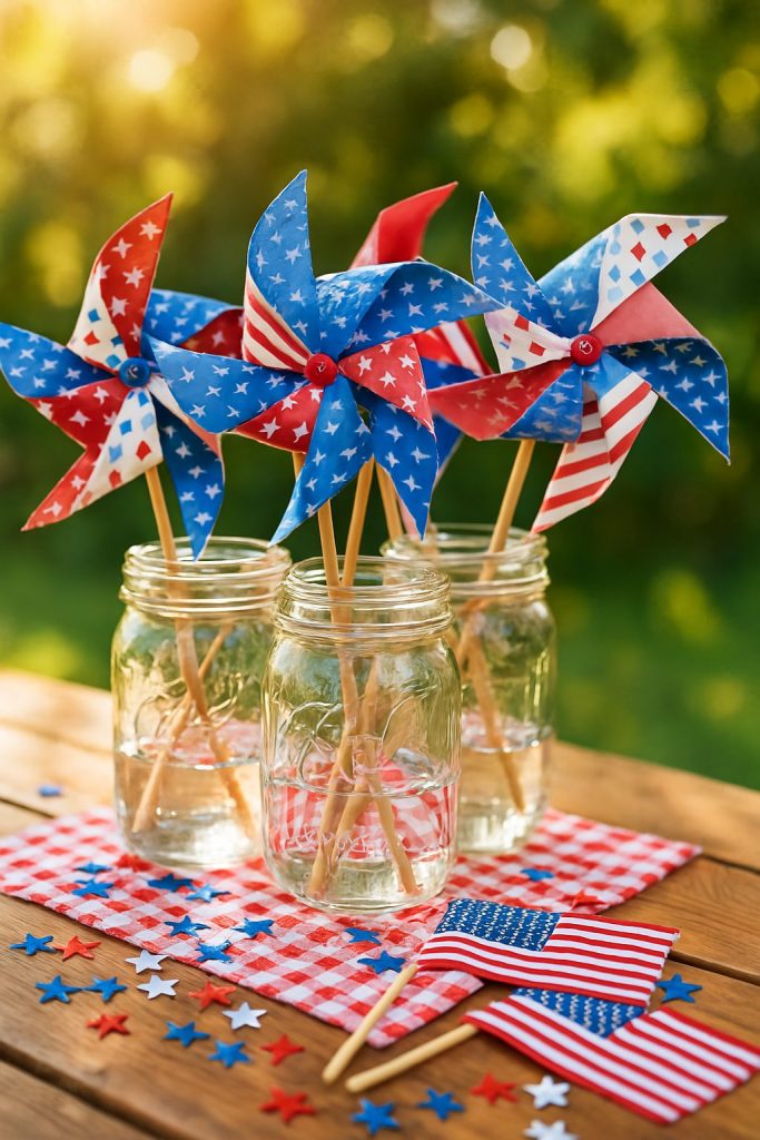 DIY Patriotic Pinwheels