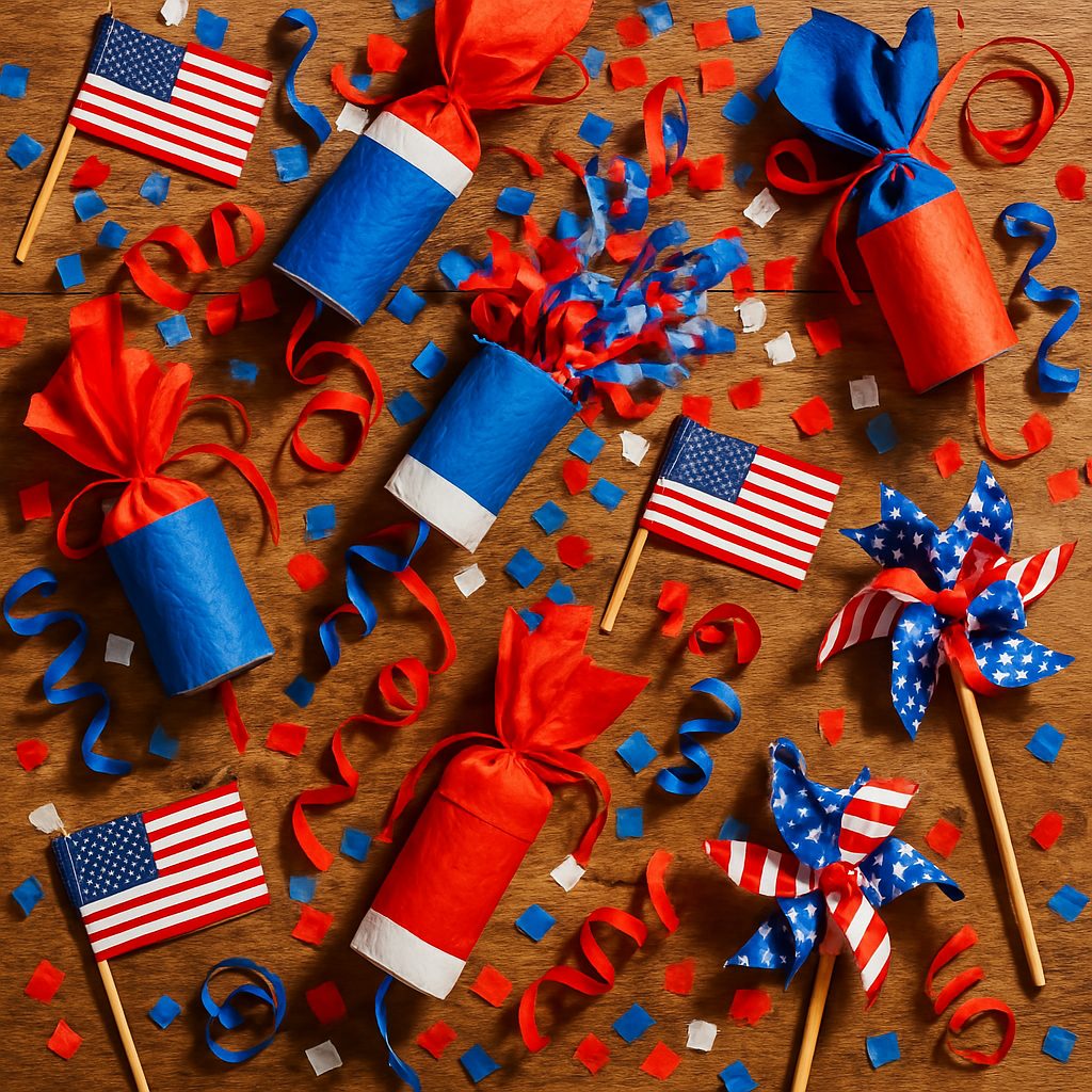 DIY Red, White & Blue Confetti Poppers