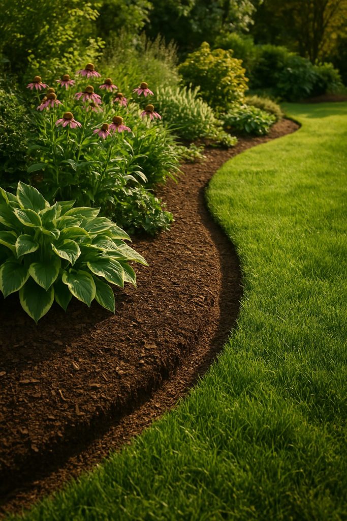 Edging with Mulch Trenches