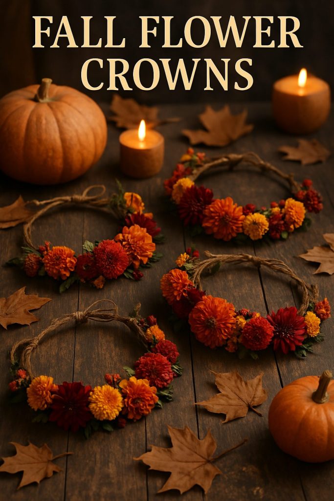 Fall Flower Crowns for Guests