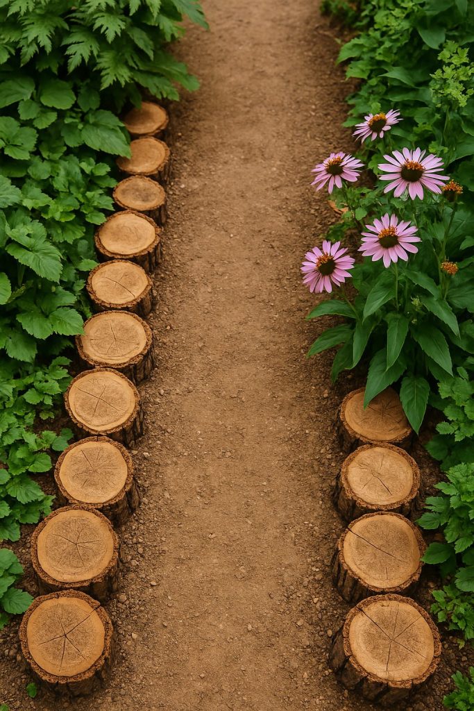 Firewood Slice Edging