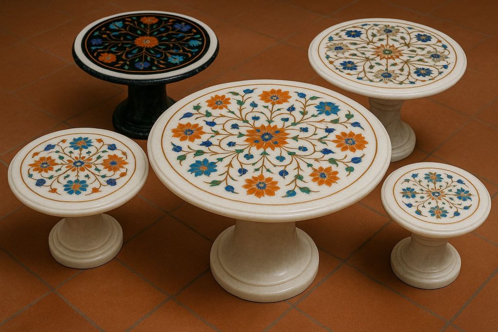 Indian Marble Inlay Tables