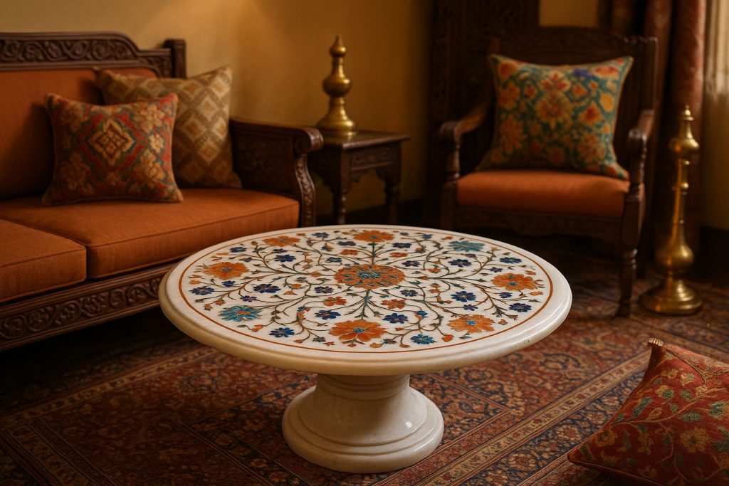 Indian Marble Inlay Tables