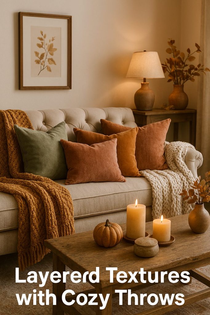 Layered Textures with Cozy Throws & Pillows