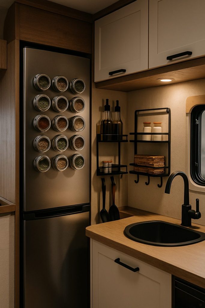 Magnetic Spice Racks and Vertical Organizers