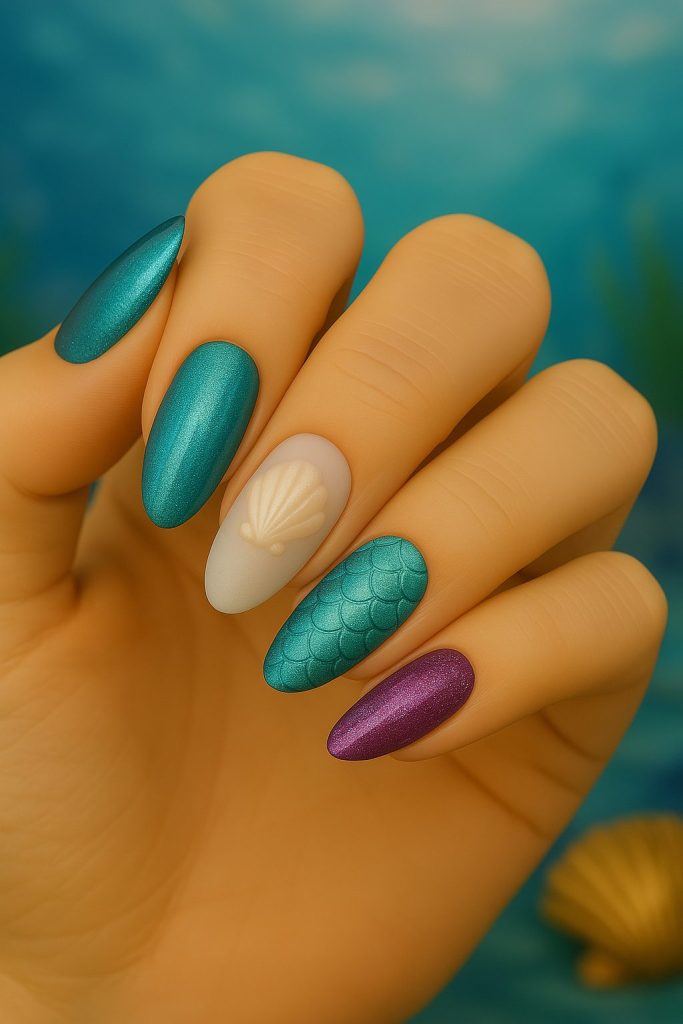 Mermaid-Inspired Nails for a Magical Look